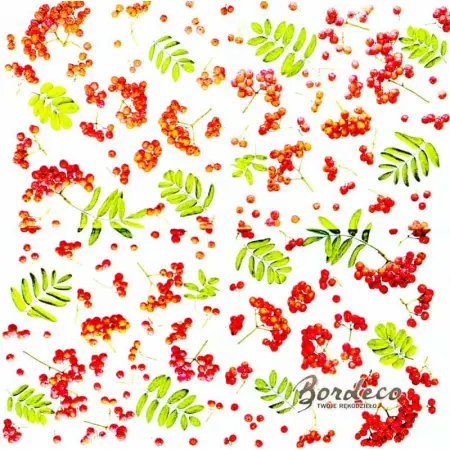 Serwetka do decoupage czerwona jarzębina 33x33 DAISY Unikat