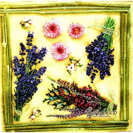 Serwetka do decoupage jesienne rośliny 33x33 DAISY Unikat
