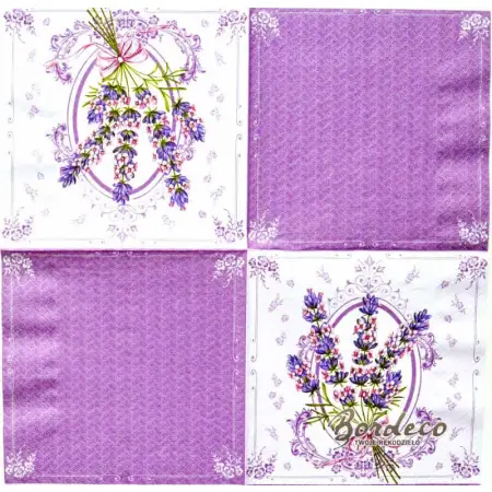 Serwetka do decoupage kompozycja z lawendą 33x33 DAISY Unikat