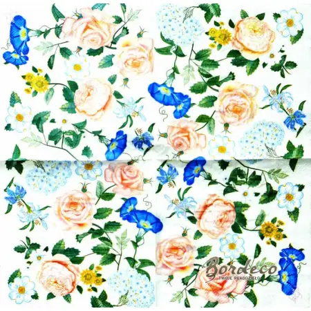 Serwetka do decoupage kwiaty ogrodowe 33x33 Daisy Unikat