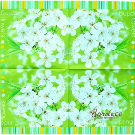 Serwetka do decoupage gałązka kwitnącej wiśni 33x33 DAISY Unikat