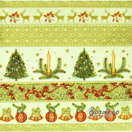 Serwetka do decoupage świąteczne szlaczki 33x33 DAISY Unikat