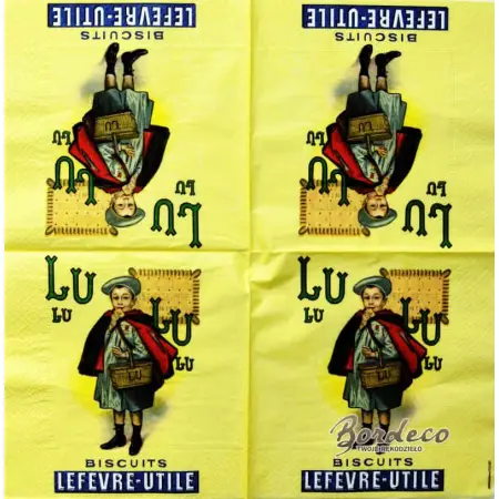 Serwetka do decoupage herbatniki Lu Lu 33x33 EDITIONS CLOUET Unikat