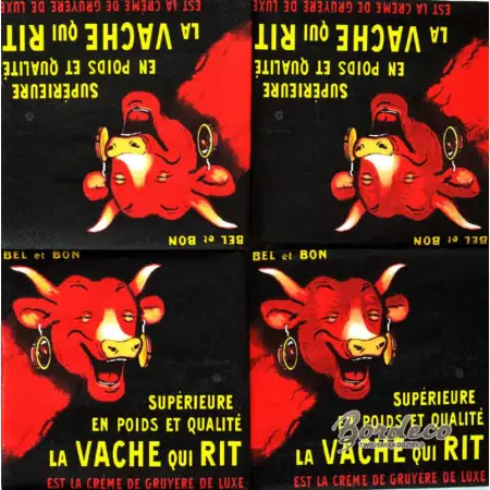 Serwetka do decoupage uśmiechnięta czerwona krowa 33x33 EDITIONS CLOUET Unikat