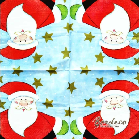 Serwetka decoupage rysunek Mikołaja  33x33 GOMAR