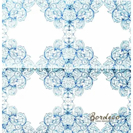 Serwetka do decoupage niebieskie wzory, ornamenty 33x33 Good Day Unikat