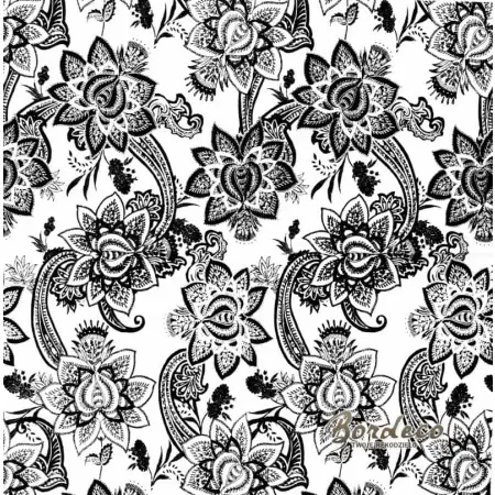 Serwetka do decoupage ludowe czarno-białe hafty, rysunki 33x33 H&M Unikat