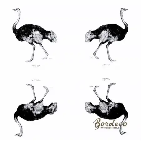 Serwetka do decoupage rysunek, szkic  strusia 33x33 H&M Unikat