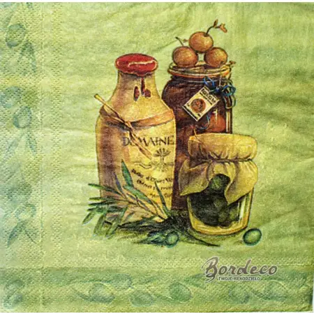 Serwetka do decoupage oliwa, oliwki 33x33 HANKE Unikat
