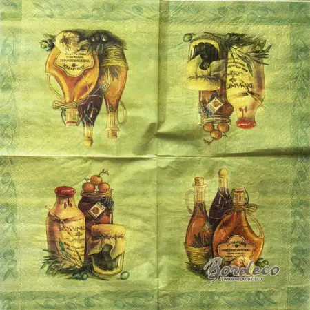 Serwetka do decoupage oliwa, oliwki 33x33 HANKE Unikat