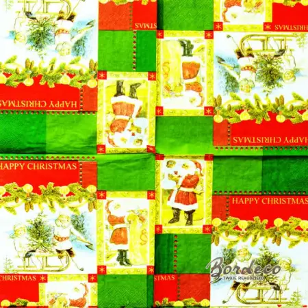 Serwetka do decoupage świąteczny nastrój, Happy Christmas 33x33 HARMONY, Unikat