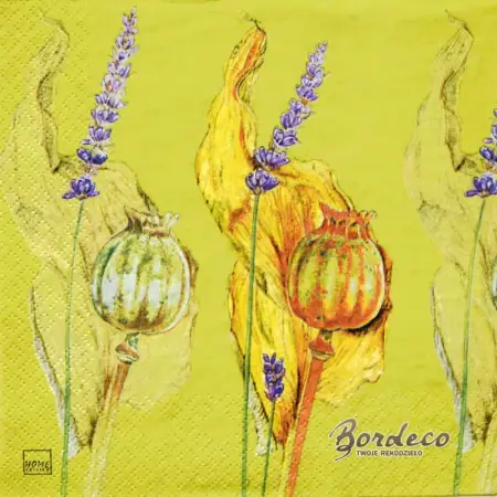 Serwetka do decoupage makówki i lawenda 33x33 HOME Unikat