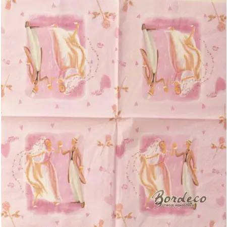 Serwetka decoupage młoda para w tańcu 33x33 HRC Unikat