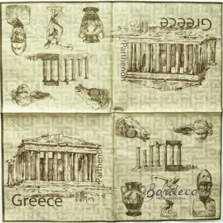 Serwetka do decoupage starożytna Grecja 33x33 HRC