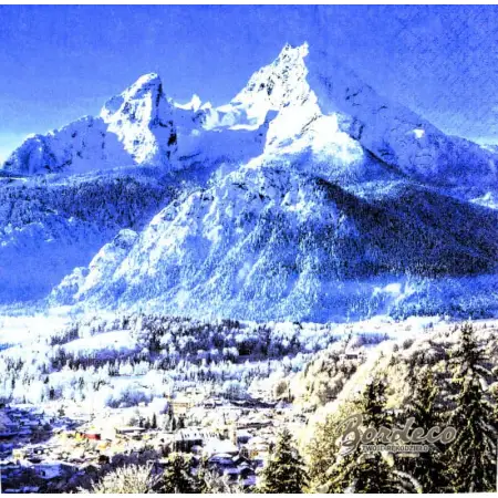 Serwetka do decoupage Alpy zimą HOME Unikat