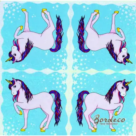 Serwetka do decoupage jednorożec 33x33 Home Unikat