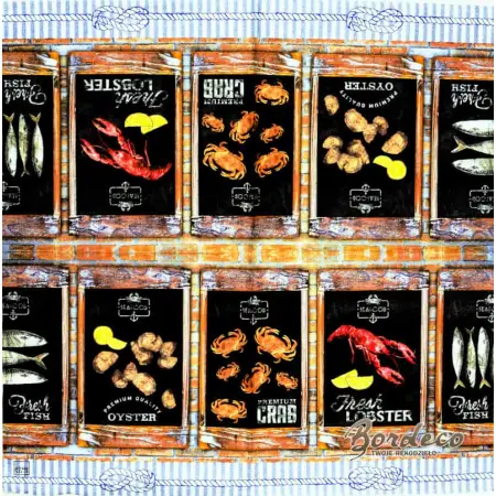 Serwetka do decoupage owoce morza 33x33 HOME Unikat