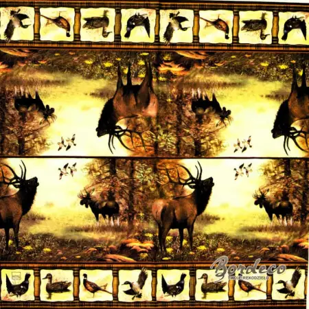 Serwetka do decoupage rykowisko, jeleń, łoś i ptaki 33x33 HOME Unikat