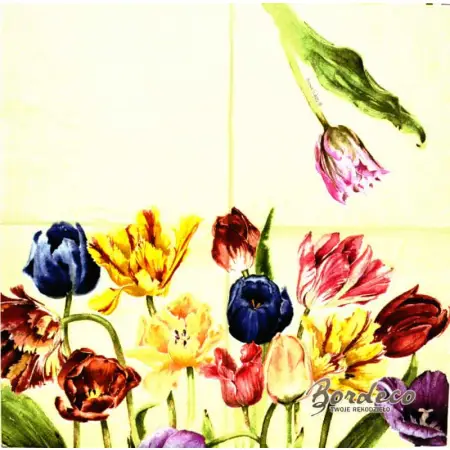 Serwetka do decoupage holenderskie tulipany 33x33 HOME Unikat