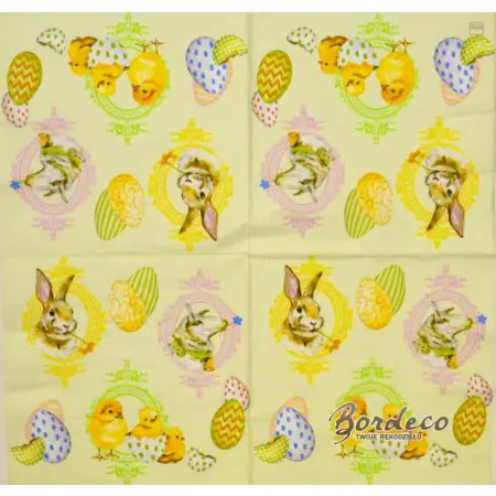 Serwetka do decoupage wielkanocne akcenty 33x33 HOME Unikat