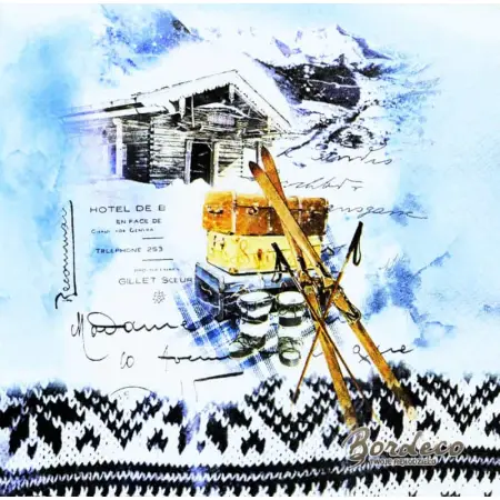 Serwetka do decoupage zima w Alpach 33x33 HOME Unikat
