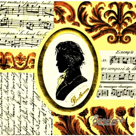 Serwetka do decoupage firmy IHR Beethoven 33x33 IHR Unikat