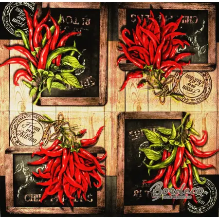 Serwetka do decoupage papryka chili 33x33 IHR Unikat