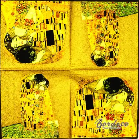 Serwetka do decoupage Gustaw Klimt Pocałunek 33x33 IHR Unikat