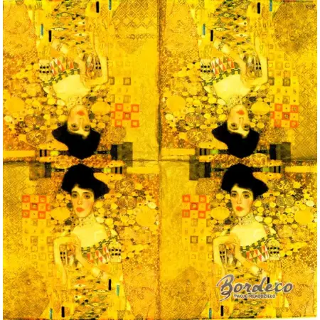 Serwetka do decoupage G.Klimt portret  Adele 33x33 IHR Unikat
