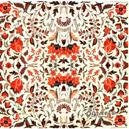 Serwetka do decoupage czerwone motywy kwiatowe 33x33 IHR Unikat
