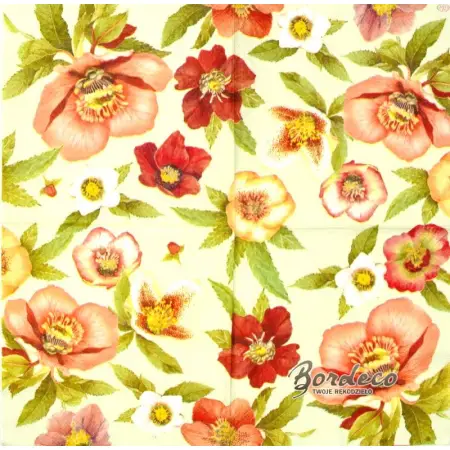 Serwetka do decoupage delikatne róże 33x33 IHR Unikat