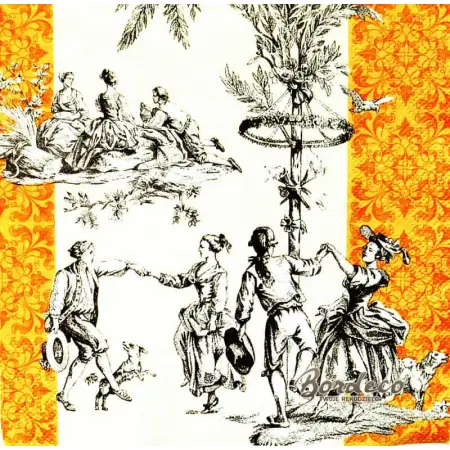 Serwetka do decoupage dworskie zabawy 33x33 IHR Unikat