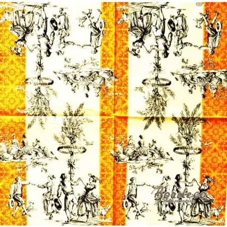 Serwetka do decoupage dworskie zabawy 33x33 IHR Unikat