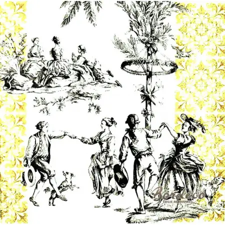 Serwetka do decoupage dworskie zabawy 33x33 IHR Unikat