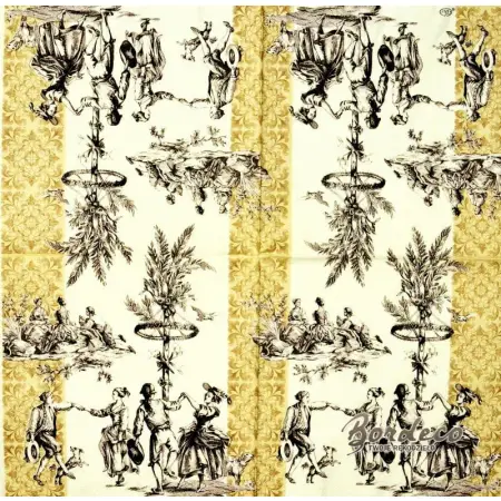 Serwetka do decoupage dworskie zabawy 33x33 IHR Unikat