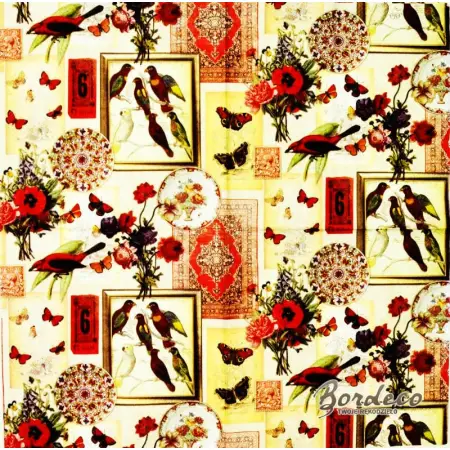Serwetka do decoupage egzotyczny kolaż 33x33 IHR Unikat