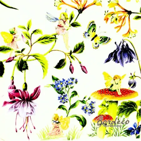 Serwetka do decoupage elfy i kwiaty 33x33 IHR Unikat