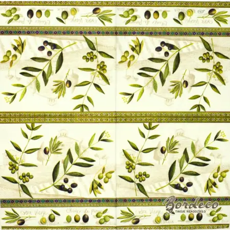 erwetka do decoupage zioła oliwki 33x33 IHR Unikat