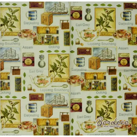 Serwetka do decoupage herbata 25x25 IHR Unikat