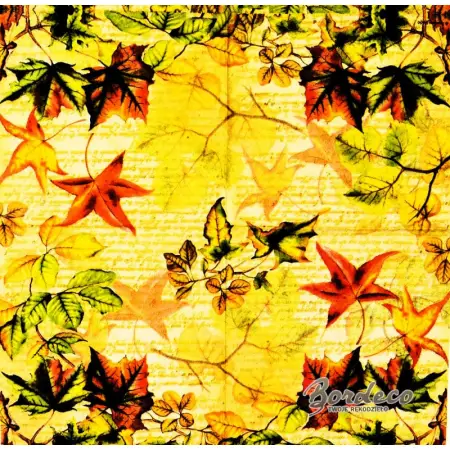 Serwetka do decoupage jesienne liście 25x25 IHR Unikat