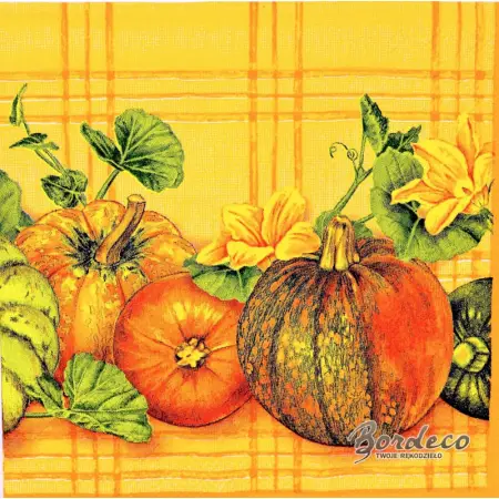 Serwetka decoupage kolorowe dynie 33x33 IHR Unikat