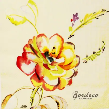 Serwetka do decoupage kwiaty akwarela 33x33 IHR Unikat