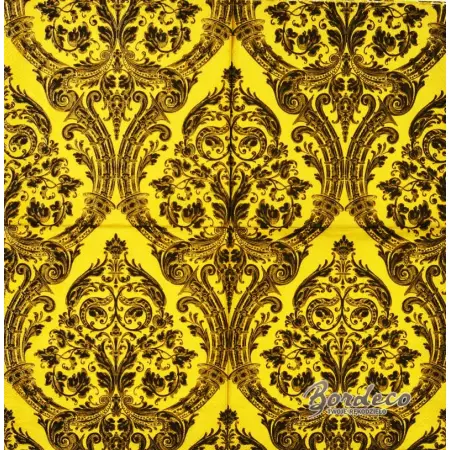 Serwetka do decoupage ornament na złotym tle 33x33 IHR Unikat