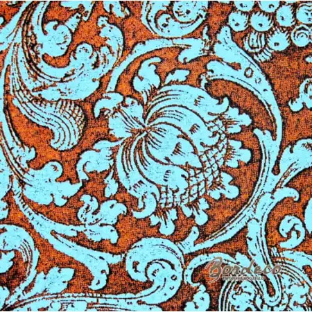 Serwetka do decoupage ornament brązowo-turkusowy 33x33 IHR Unikat