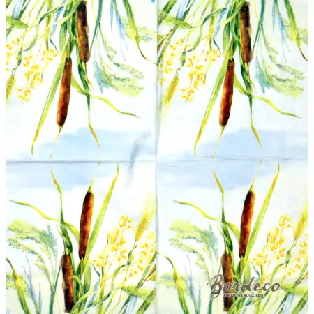 Serwetka do decoupage pałki, trawy 33x33 IHR Unikat