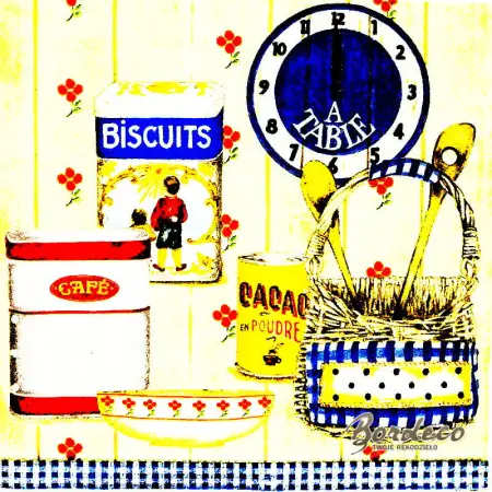 Serwetka do decoupage produkty kuchenne 33x33 IHR Unikat