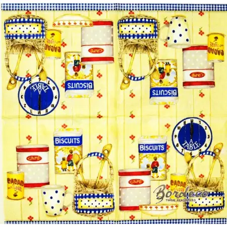 Serwetka do decoupage produkty kuchenne 33x33 IHR Unikat