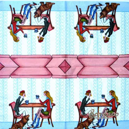 Serwetka do decoupage spotkanie przyjaciółek 33x33 IHR Unikat