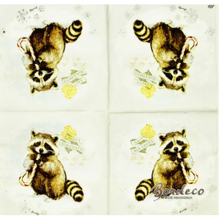 Serwetka do decoupage szop pracz  25x25 IHR Unikat