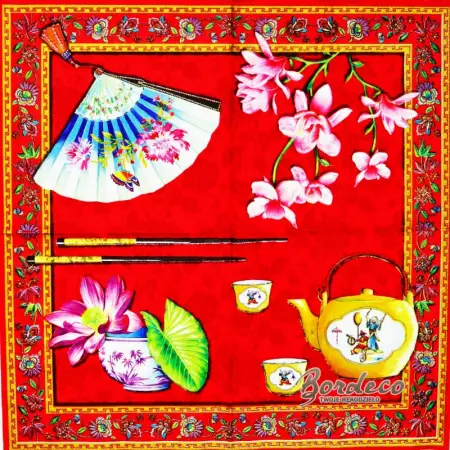 Serwetka do decoupage wachlarz waza  33x33 IHR Unikat